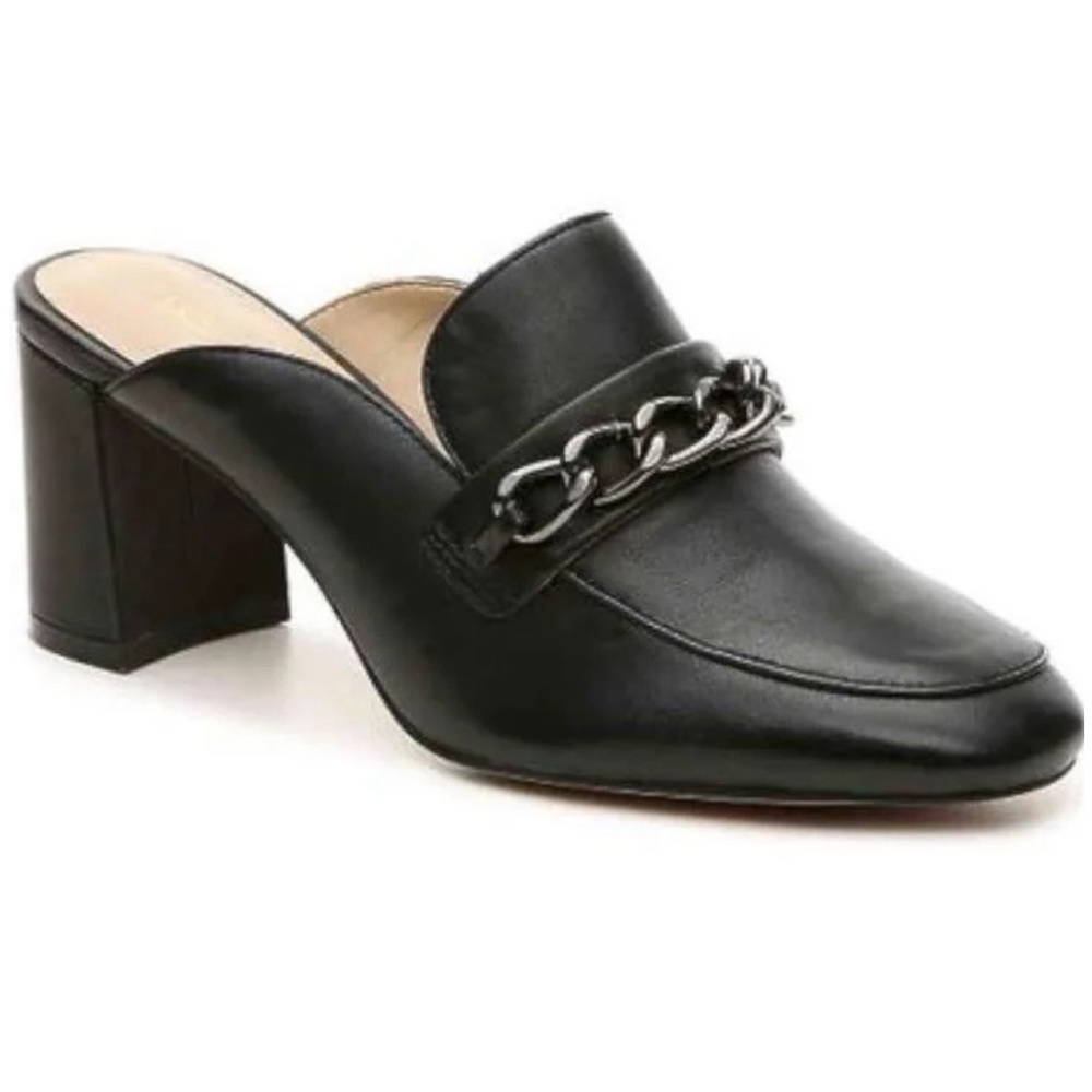 Enzo Angiolini Leather Gillian Heeled Mule Size 8